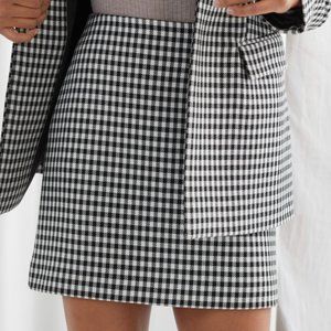 & Other Stories Mini Gingham Skirt NWT